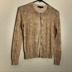 Banana Republic snakeskin print cardigan